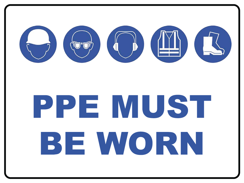 PPE Must Be Worn for Agriculture Signage