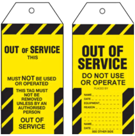 tags out of service